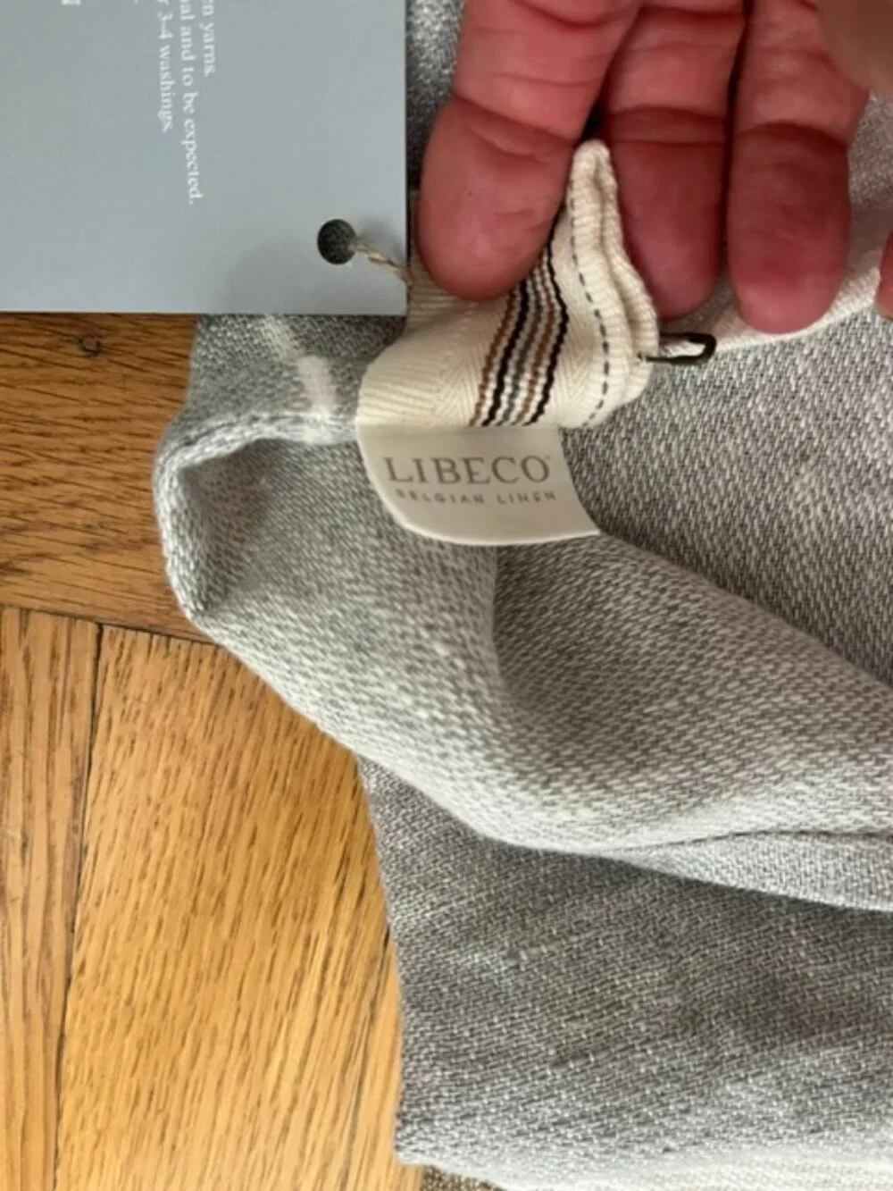 Libeco The Belgian Linen Towel Ash Stripe 25